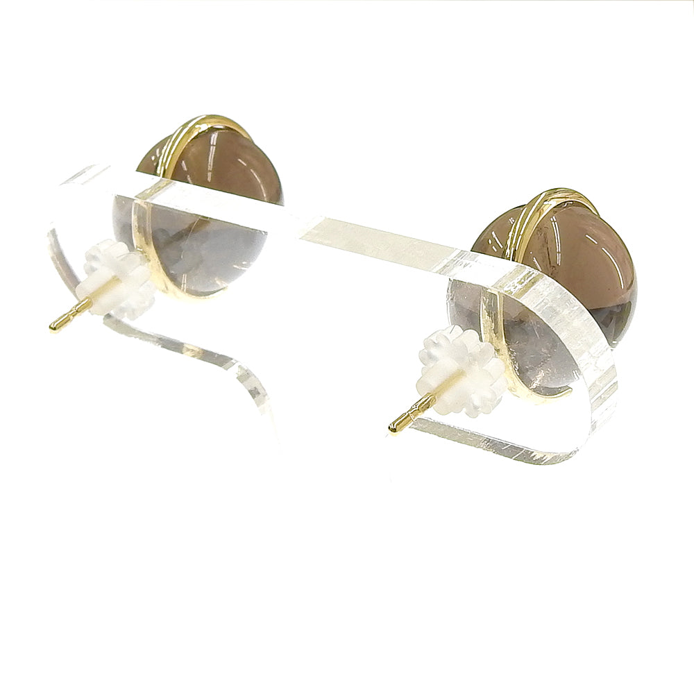 Natural stone 天然石ボールピアス (L)