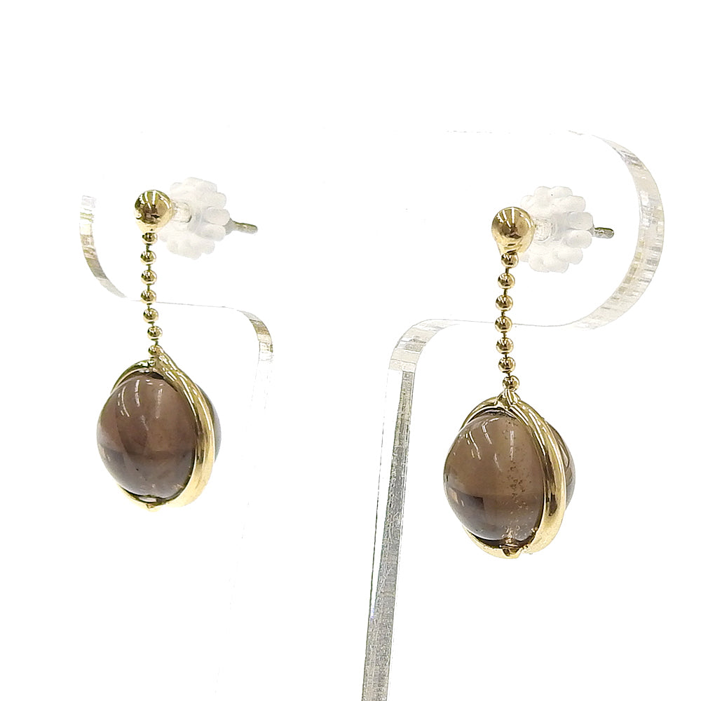 Natural stone 天然石ボールドロップピアス (M)