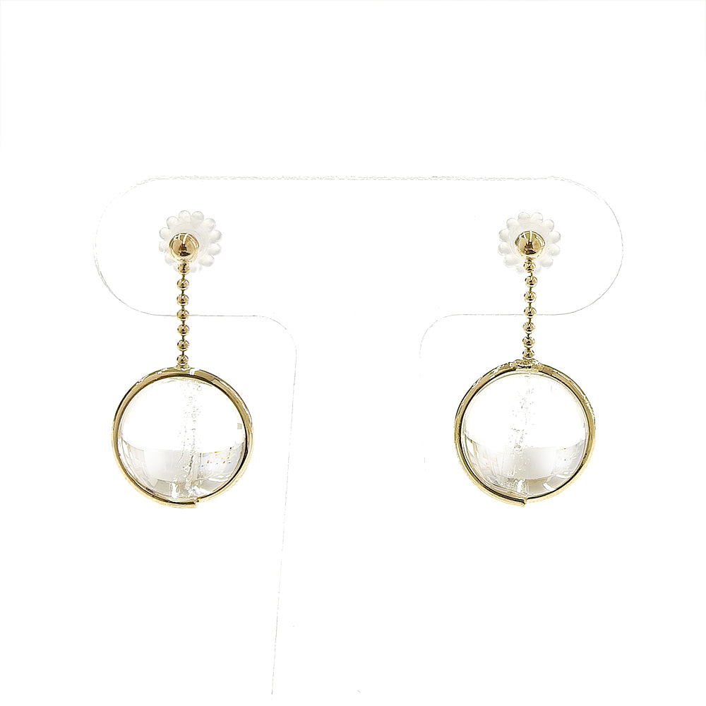 Natural stone 天然石ボールドロップピアス (L)