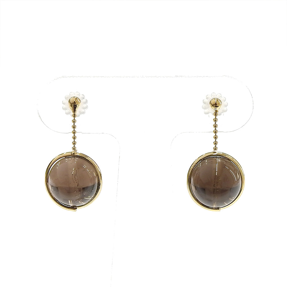 Natural stone 天然石ボールドロップピアス (L)