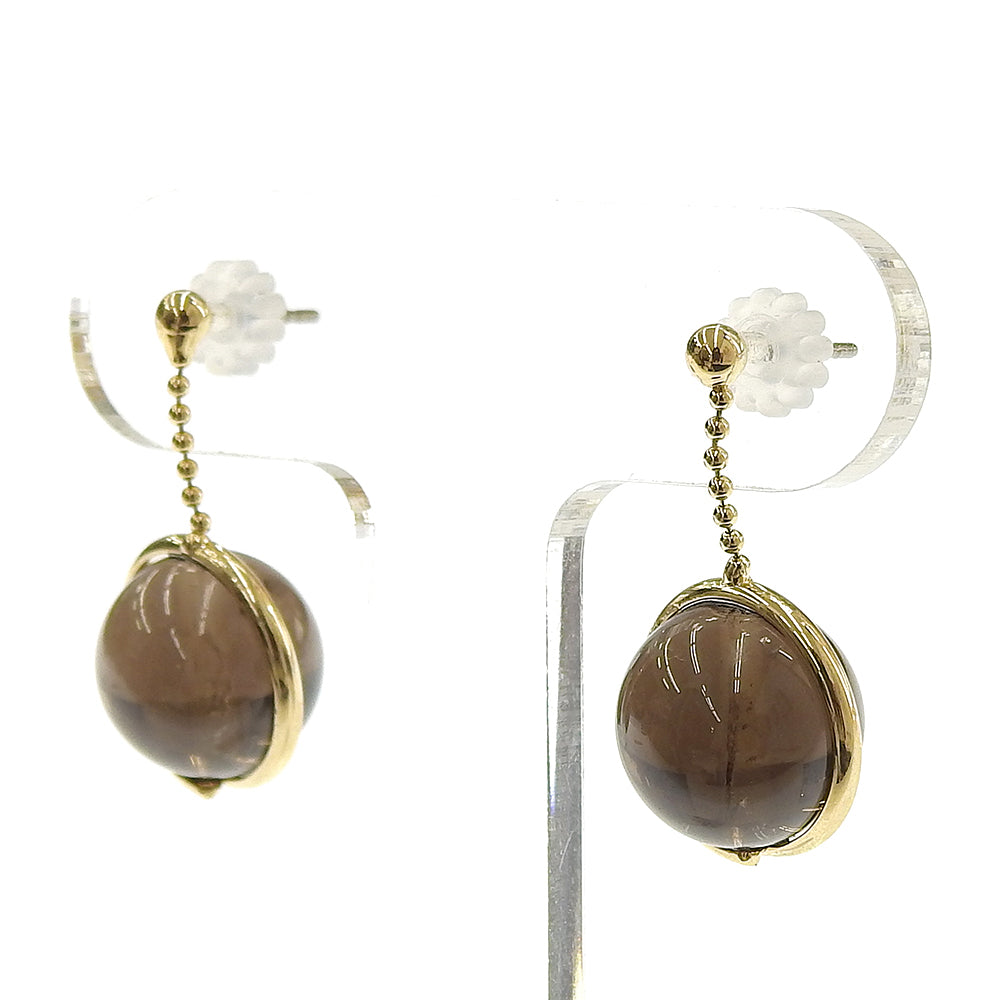 Natural stone 天然石ボールドロップピアス (L)