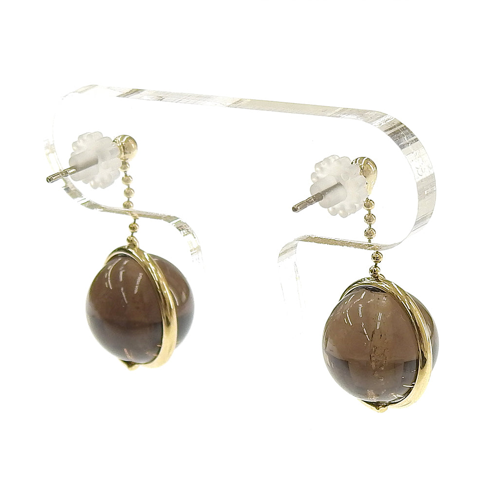 Natural stone 天然石ボールドロップピアス (L)