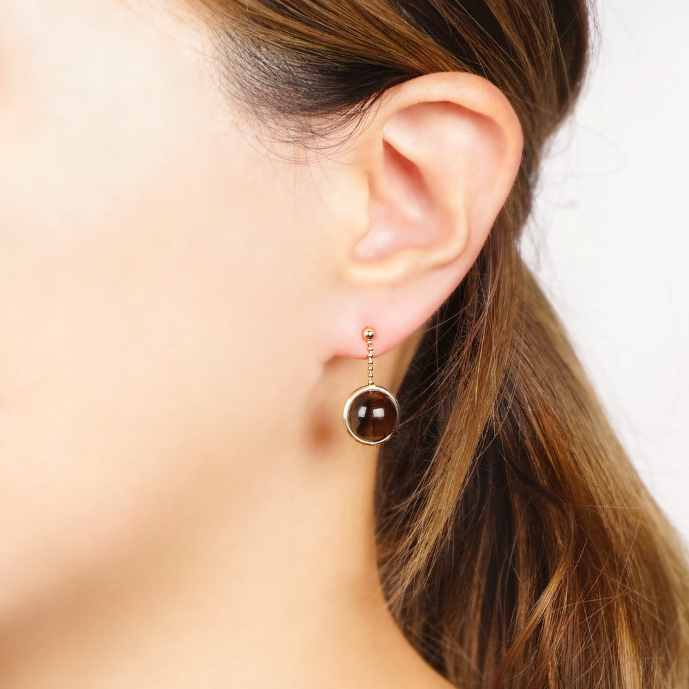 Natural stone 天然石ボールドロップピアス (L)