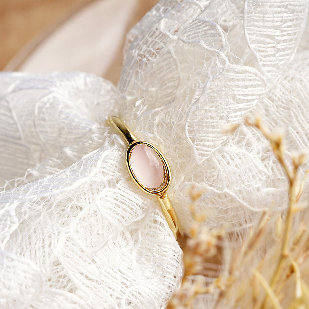 Natural stone オーバル ブラスリング 11号