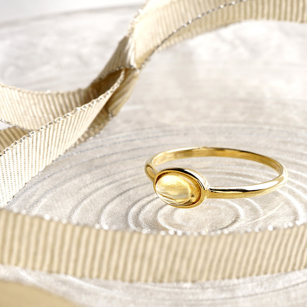 Natural stone オーバル ブラスリング 11号