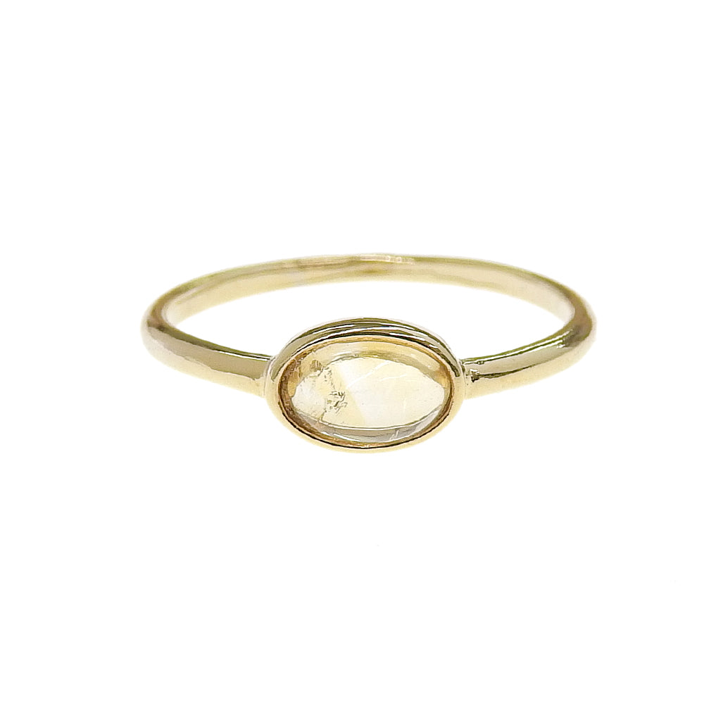 Natural stone オーバル ブラスリング 11号