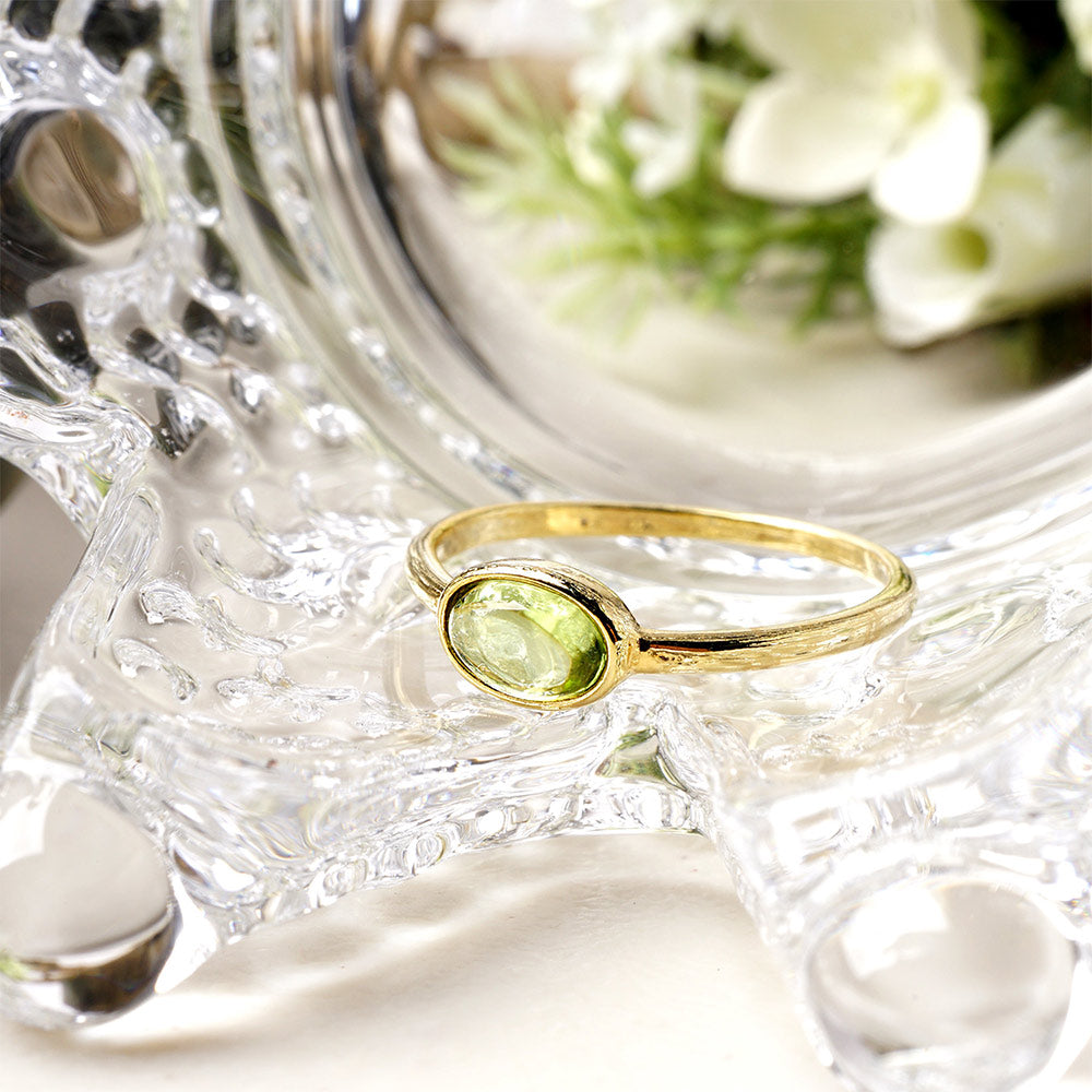 Natural stone オーバル ブラスリング 11号