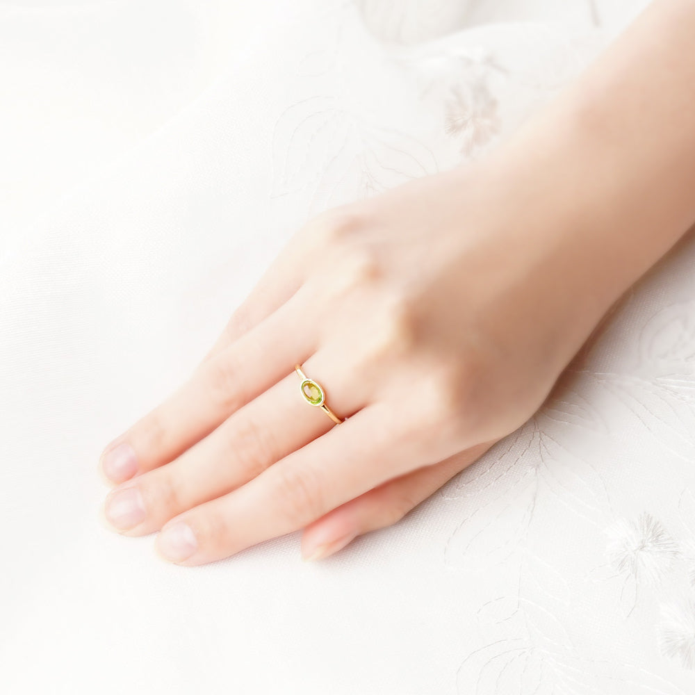 Natural stone オーバル ブラスリング 11号