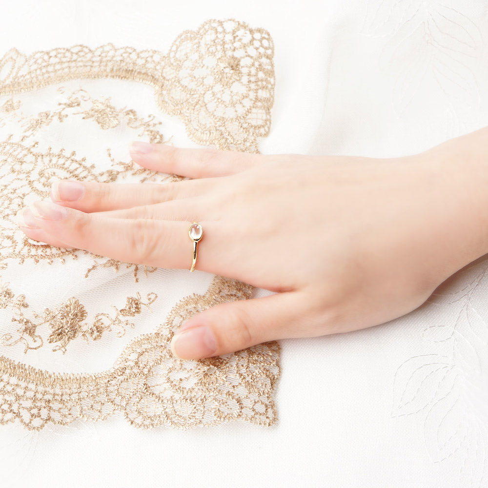 Natural stone オーバル ブラスリング 11号