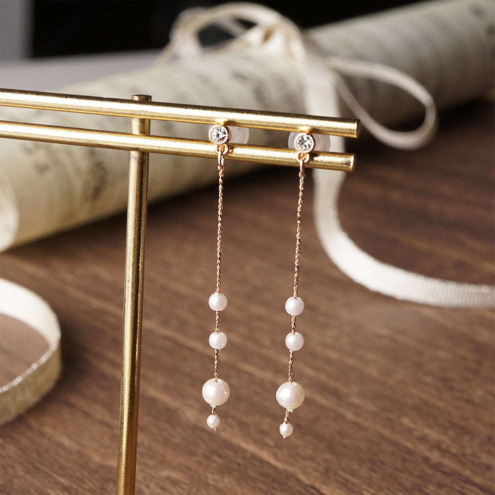 パールストーン セラミックポストピアス