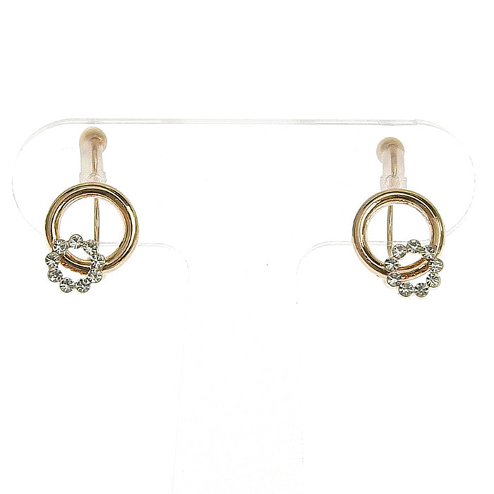 【8/26再入荷】ダブルサークル ノンホールピアス