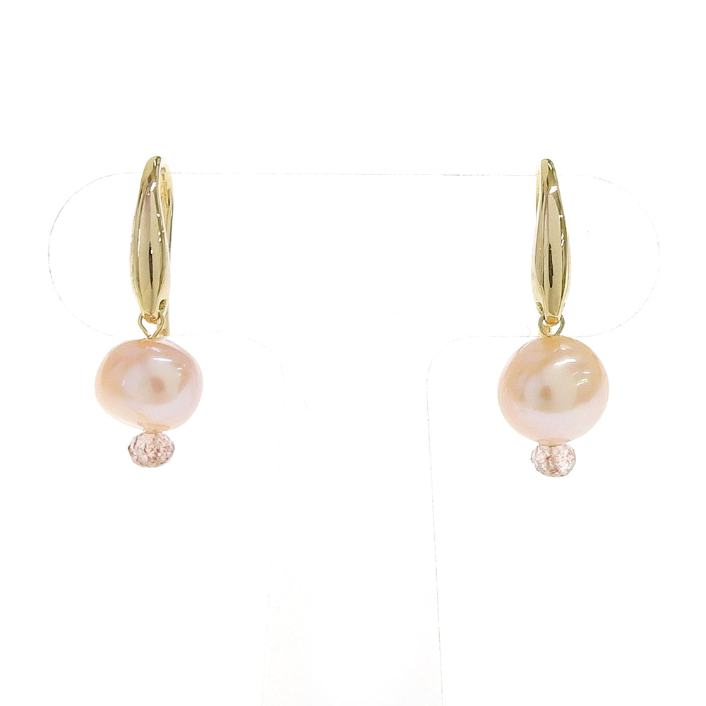 Natural stone 淡水パール ピアス