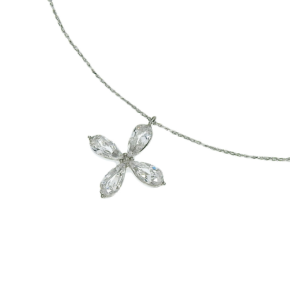 【NEW Color】キュービックジルコニア フラワー ネックレス