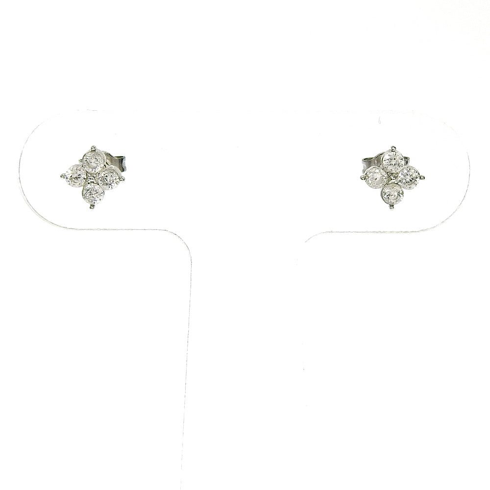【NEW Color】キュービックジルコニア フラワー ピアス