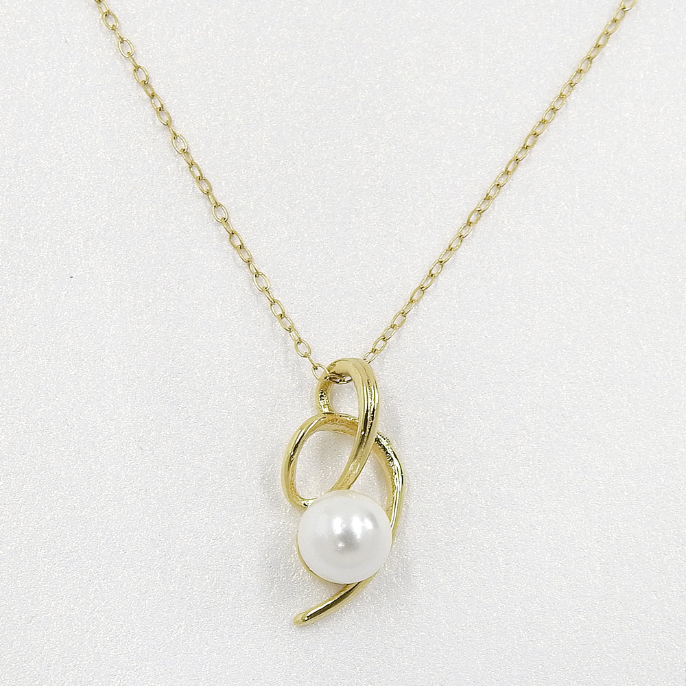 【NEW】ステンレス 合成シェルパール ネックレス