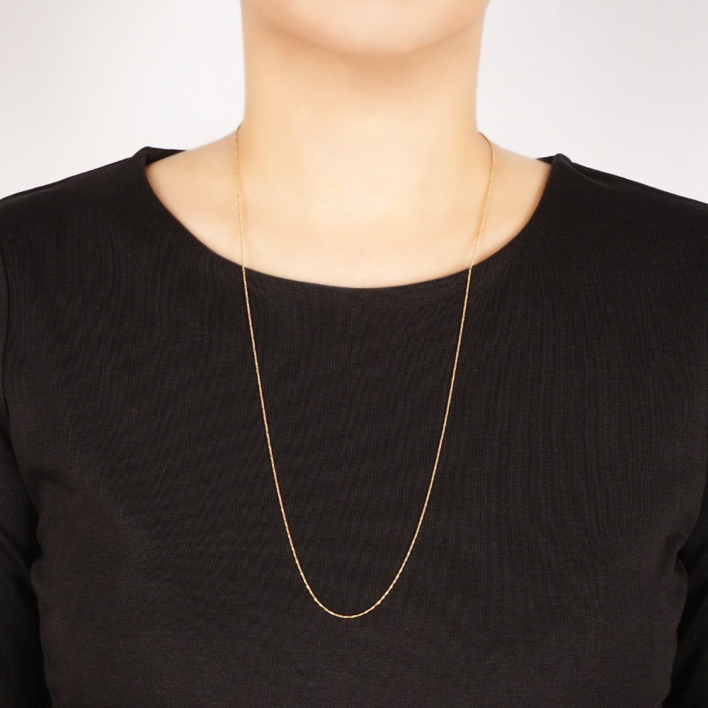 【NEW】ステンレス 1連 ロングネックレス