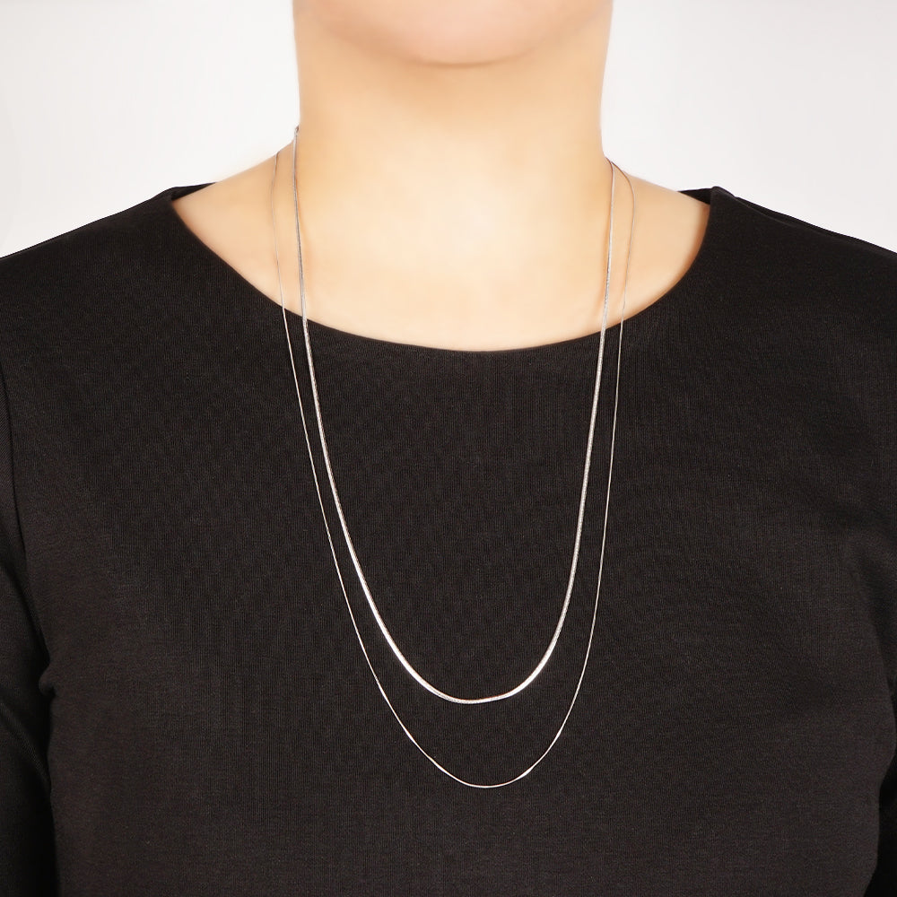【NEW】ステンレス 2連 ロングネックレス