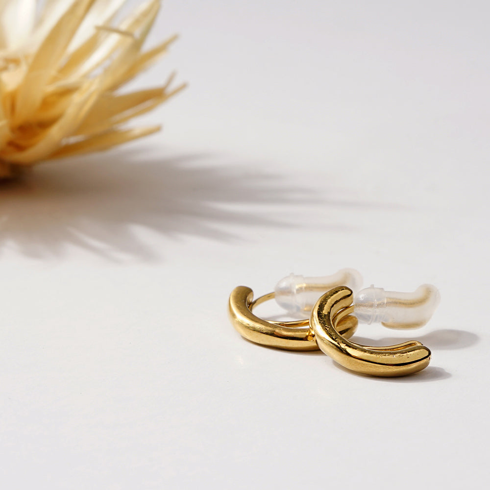 ステンレス ハーフフープ ノンホールピアス