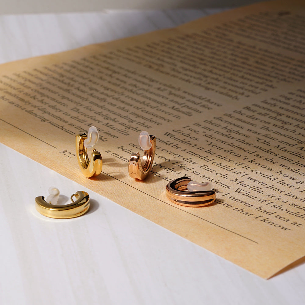 ステンレス ハーフフープ ノンホールピアス