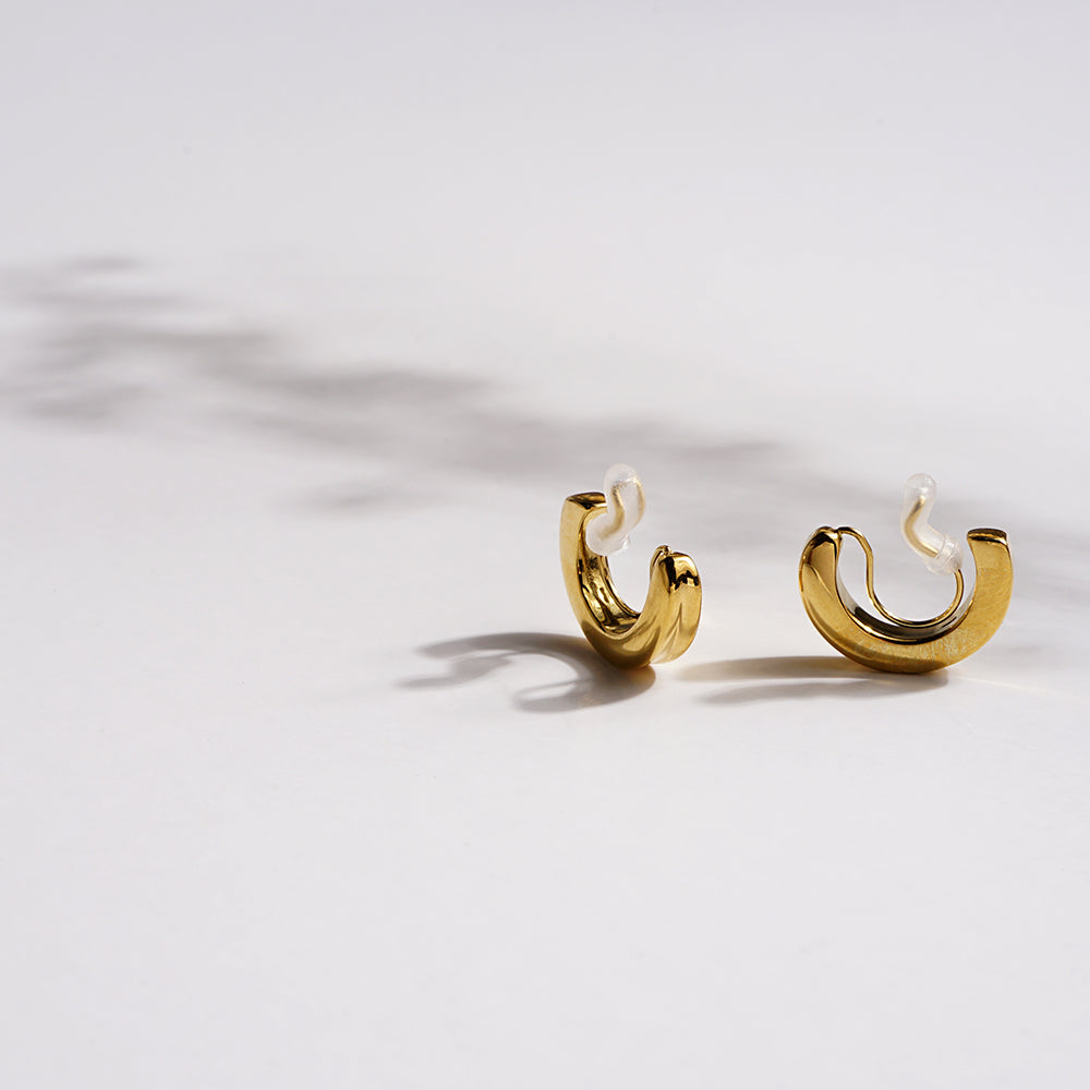 ステンレス ハーフフープ ノンホールピアス