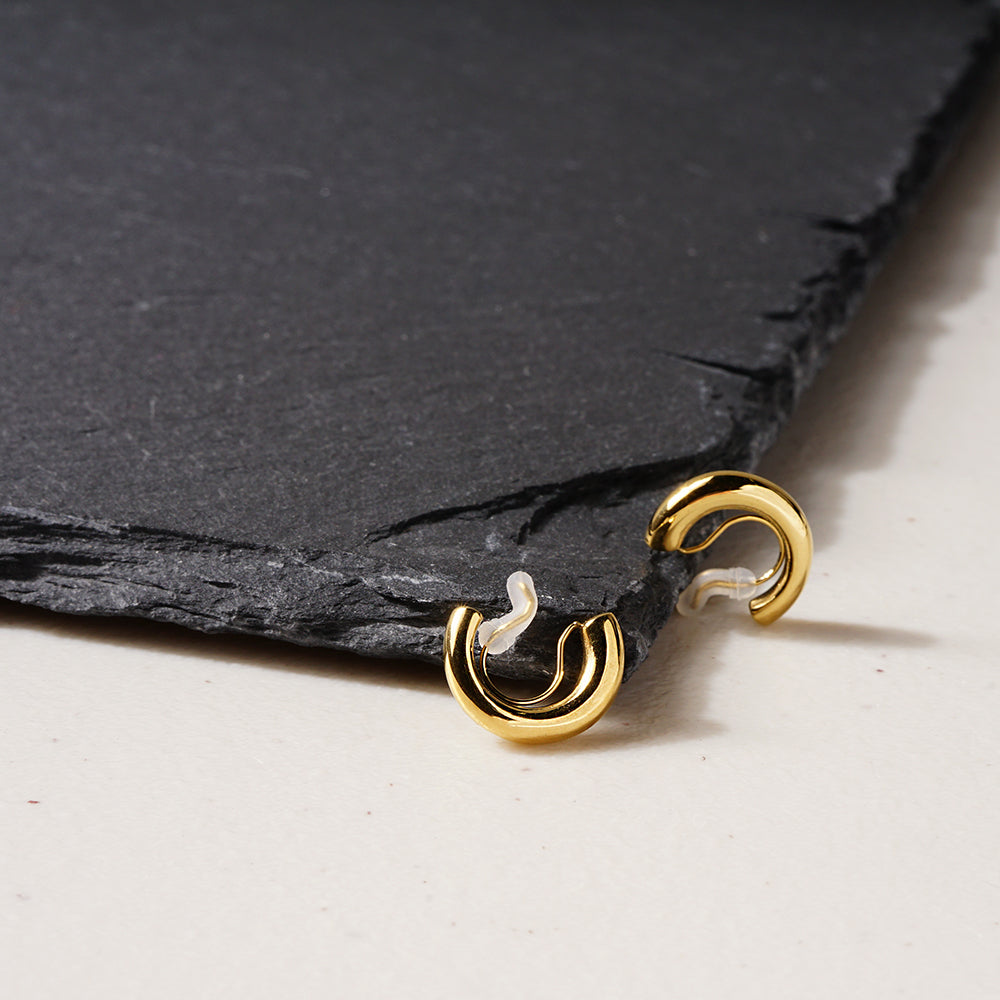 ステンレス プランプハーフフープ ノンホールピアス