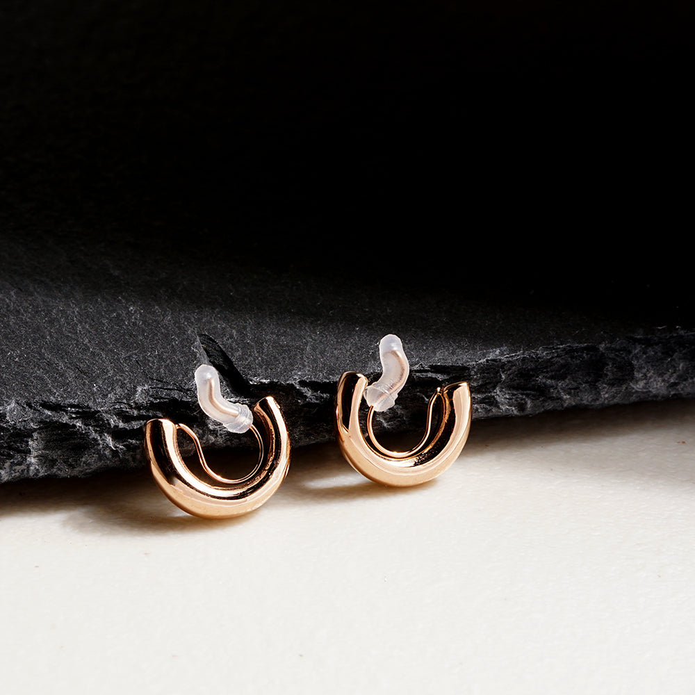 ステンレス プランプハーフフープ ノンホールピアス