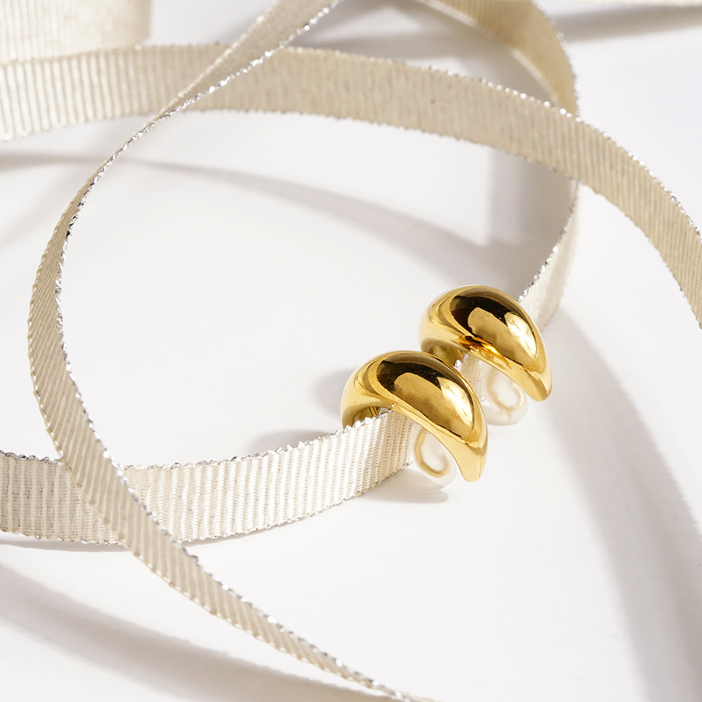 ステンレス ボリュームフープ ノンホールピアス