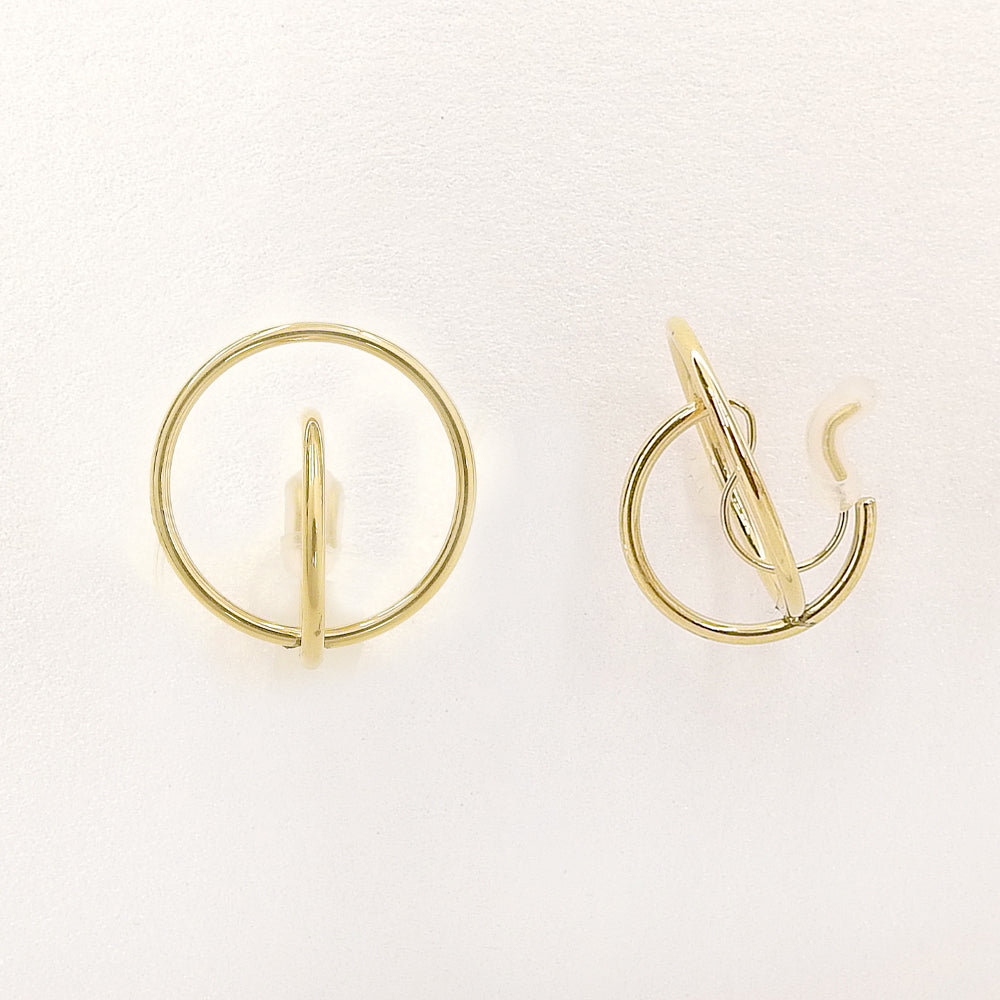 ステンレス リングデザイン ノンホールピアス イヤリング シリコン おしゃれ 抜け感 シンプル 金属アレルギー対応 itam