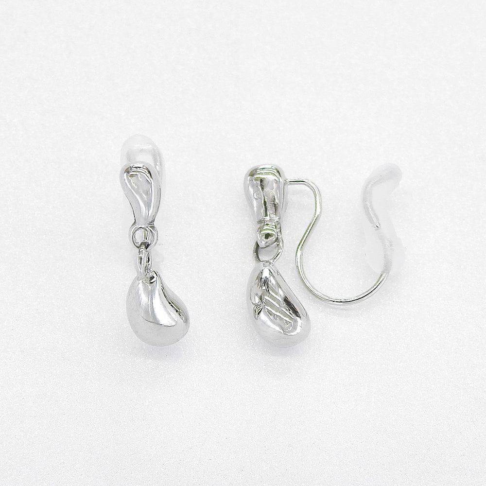 【NEW】【 金属アレルギー対応 】ダブルドロップ ステンレスノンホールピアス