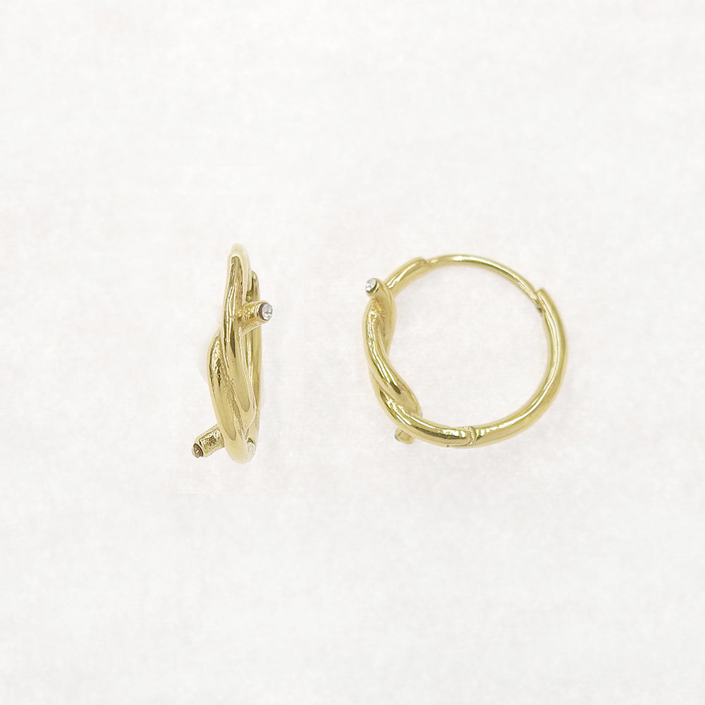 ステンレス デザインフープピアス