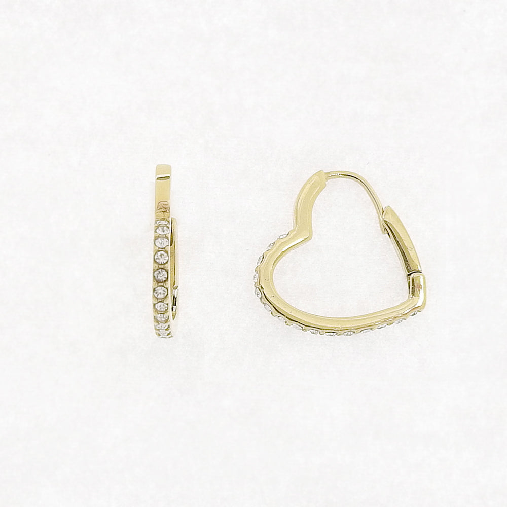【NEW】ステンレス ハート フープピアス
