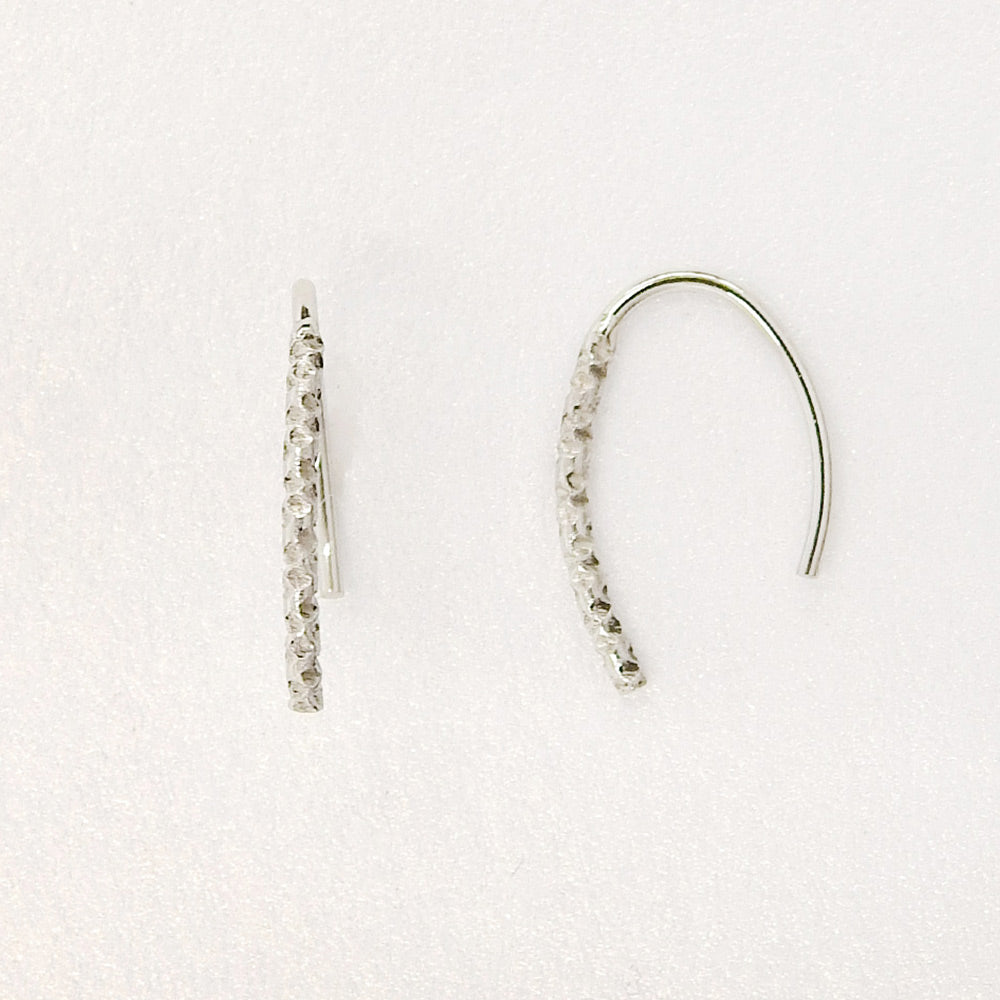 ステンレス キャッチレス デザインピアス ピアス フック シンプル 金属アレルギー対応 itam