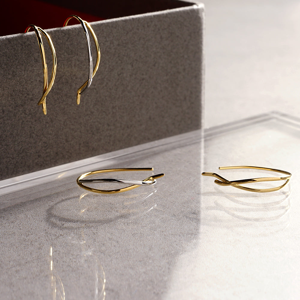 【 金属アレルギー対応 】ステンレス ニュアンスデザイン フックピアス