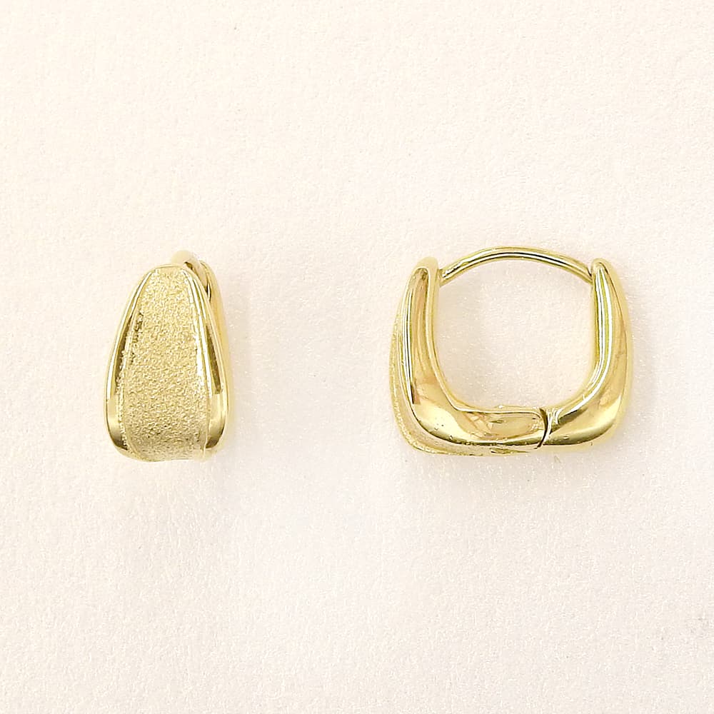 【NEW】【 金属アレルギー対応 】ステンレス ワイドフープピアス