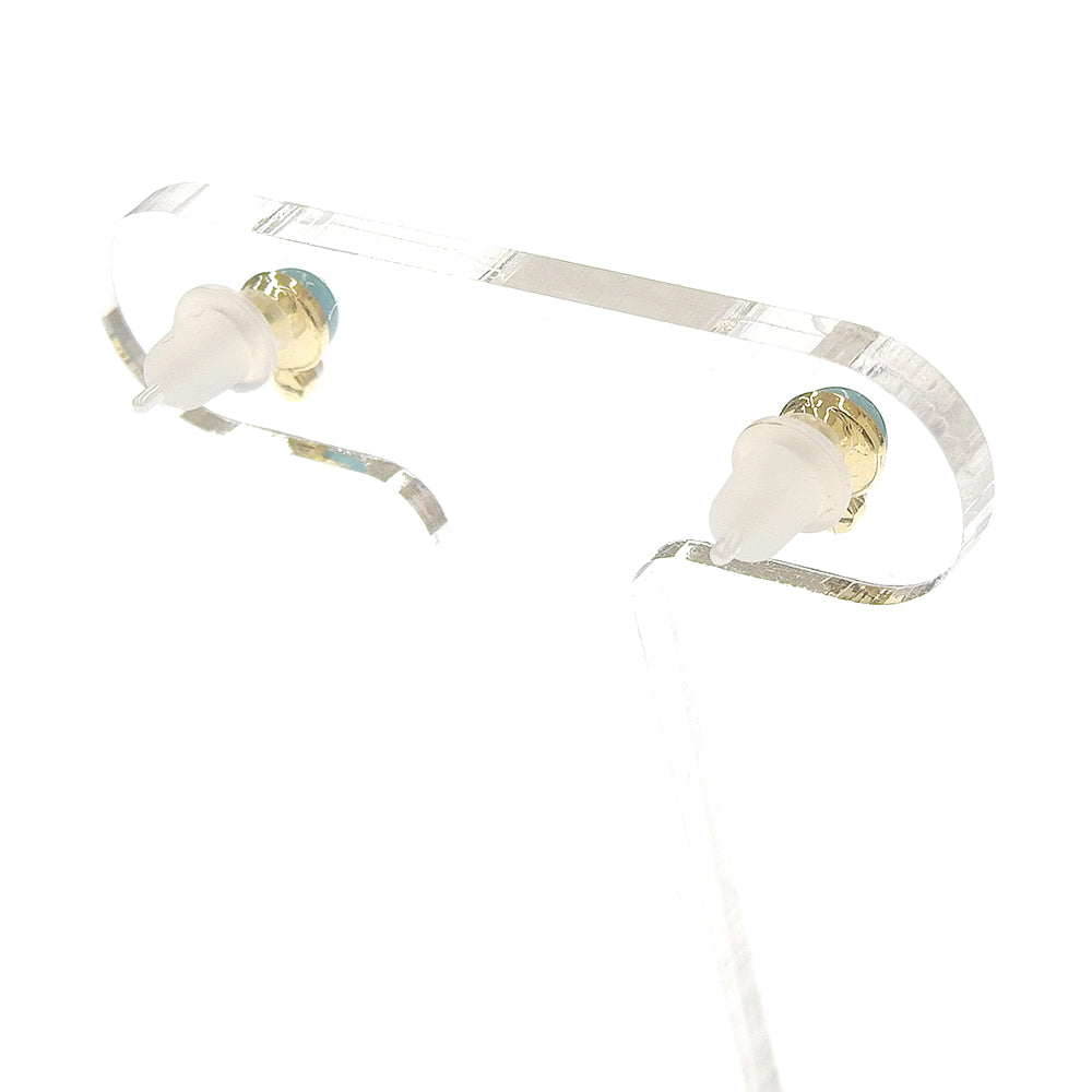 ターコイズ プチパール セラミックポストピアス パール シリコンキャッチ 小ぶり シンプル 金属アレルギー対応 日本製 itam