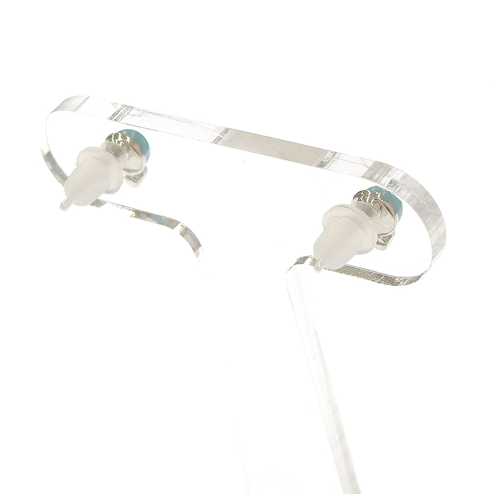 ターコイズ プチパール セラミックポストピアス パール シリコンキャッチ 小ぶり シンプル 金属アレルギー対応 日本製 itam