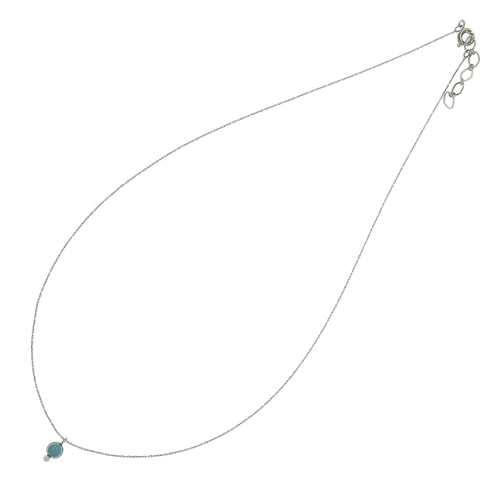 ターコイズ プチパール ネックレス 涼しげ シンプル パール 金属アレルギー対応 日本製 itam