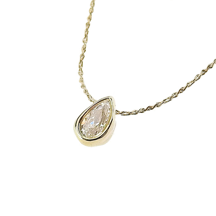 キュービックジルコニア ティアドロップネックレス