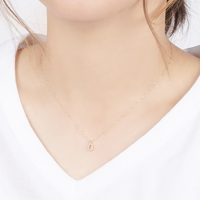 ティアドロップ パールネックレス