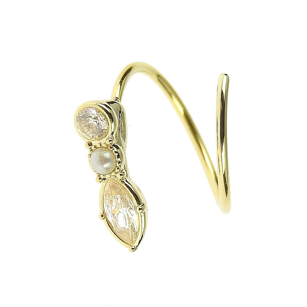 スパイラルダブルピアス