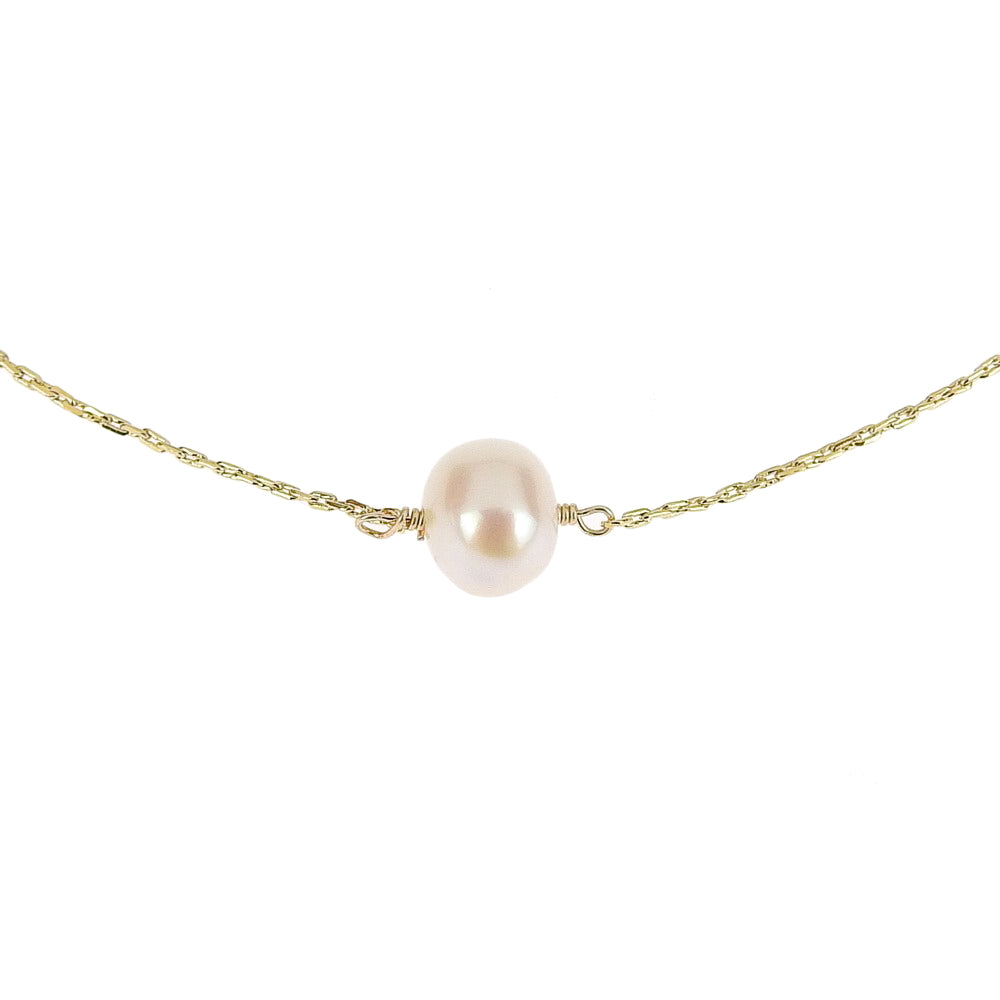 一粒パール ネックレス