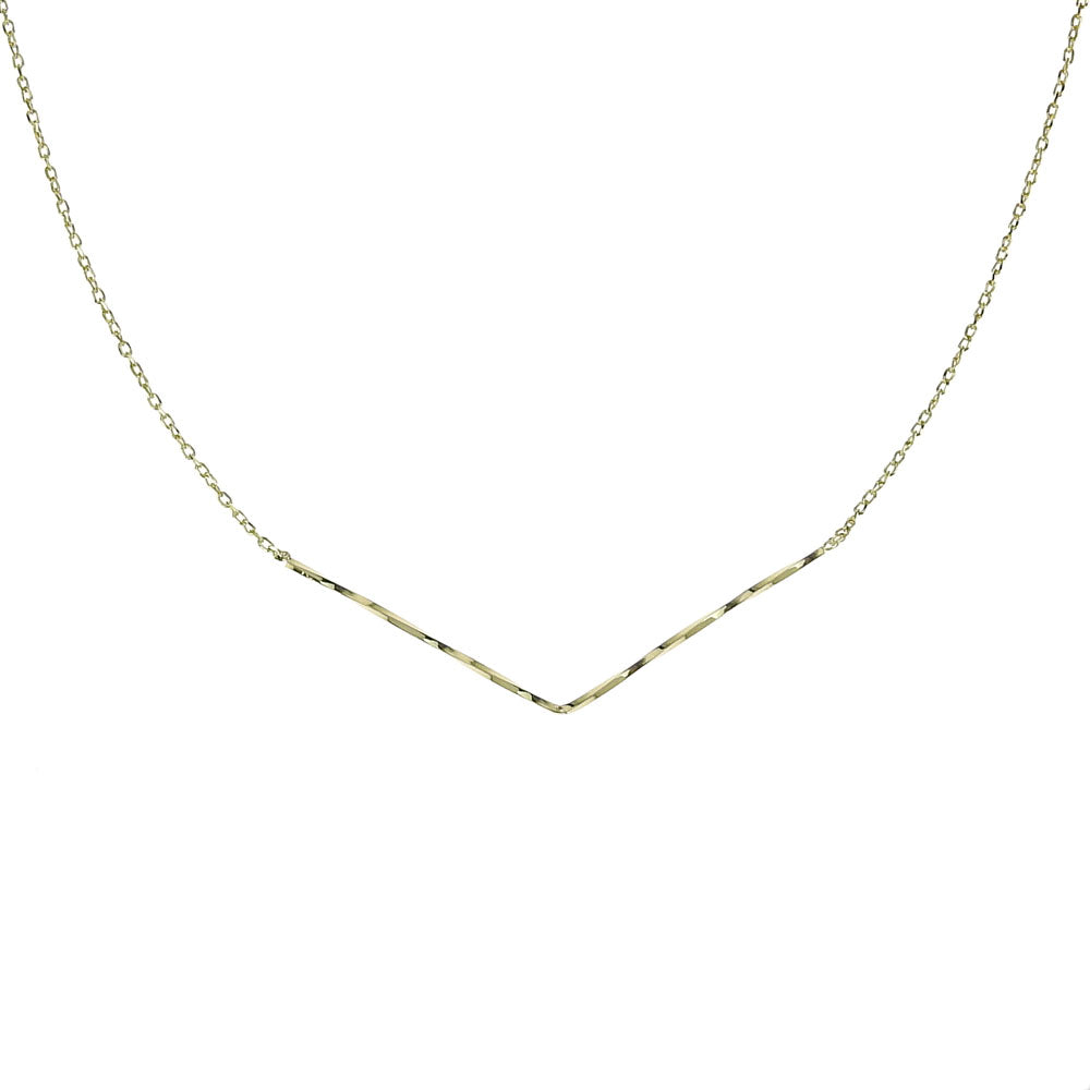 Vラインゴールドネックレス
