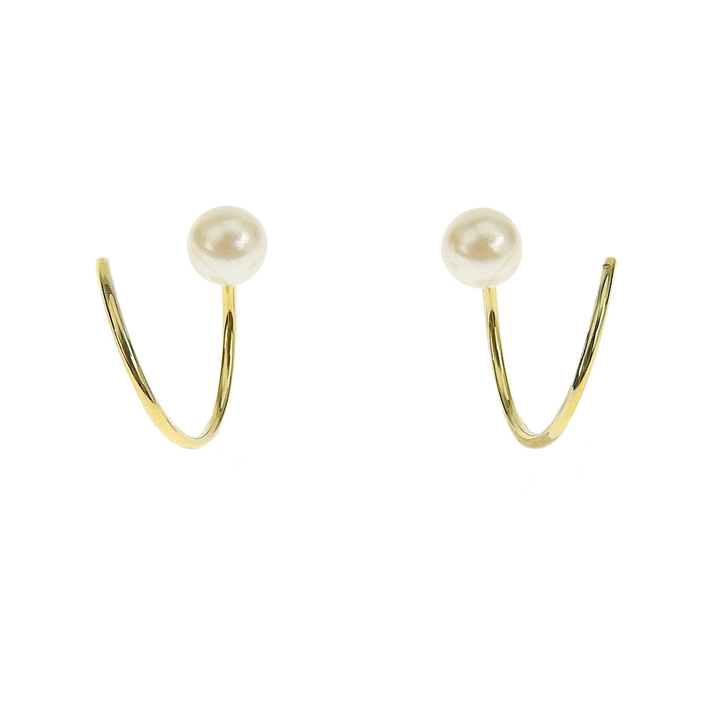 パール スパイラルダブルピアス