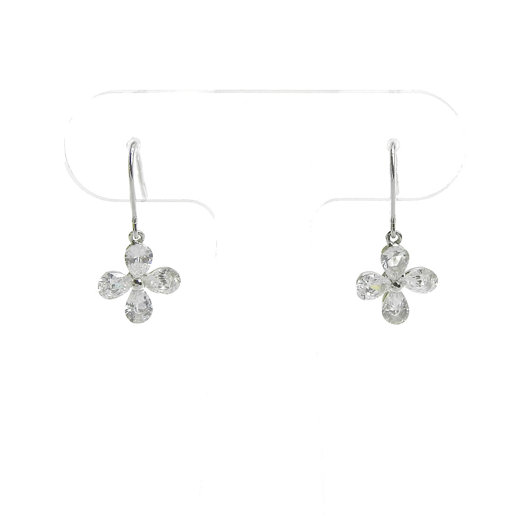 フラワーモチーフ コーティングピアス シルバー