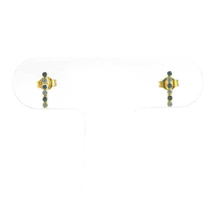 6連ストーンピアス