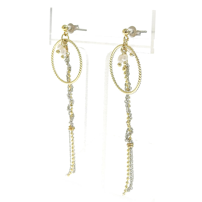 淡水パールロングチェーン ピアス