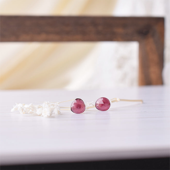 一粒天然石 セラミックポストピアス