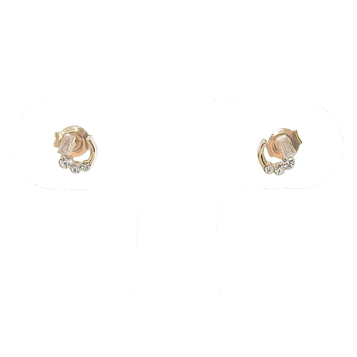 ホースシュー キュービックジルコニア ピアス