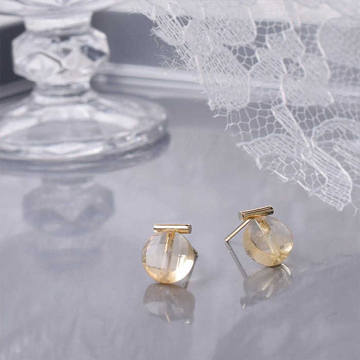 【11月 誕生石】シトリン ピアス