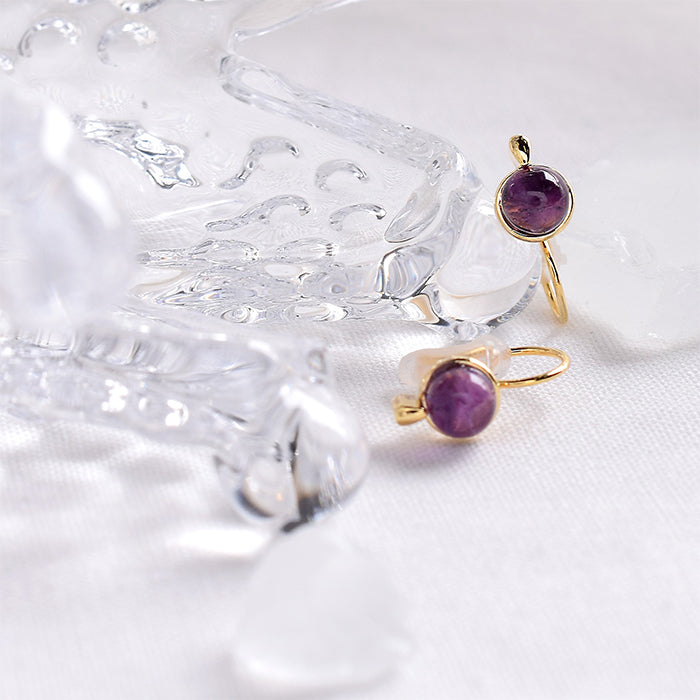 アメジスト ノンホールピアス